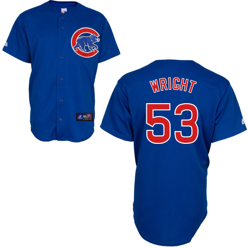 Wesley Wright #53 MLB Jersey-Chicago Cubs Men's Authentic Alternate 2 Blue Baseball Jersey